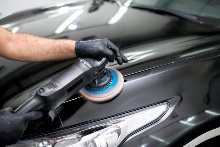 Polished black car