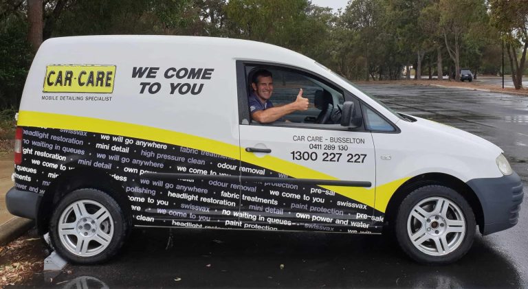 Tony Car Care Busselton in white VW van